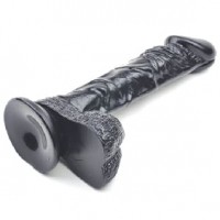 Dong 8.6" Realistic w/Balls Black (LAST ONES AVAILABLE!!)